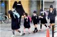 日本小孩冬天真的不穿褲子！?。? width=